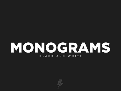MONOGRAMS B&W behance blackandwhite brand brand identity customtype icon letterform lettermark logo mark monograms symbol type typography