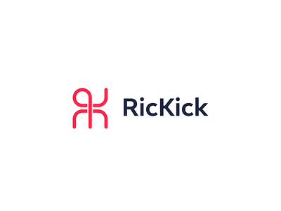 RicKick accessories apparel icon kick lettermark logomark monogram sport sport logos symbol