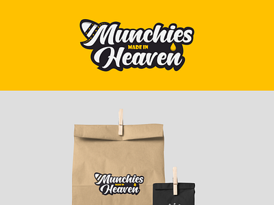 Munchie Heaven caligraphy dipping logotype mexican munchies packaging restaurant sombrero taco typography