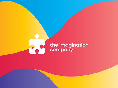 The Imagination Company abstract branding gradients illustration imagination innovation invention logo mark modern puzzle symbol technology
