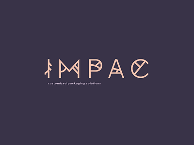 IMPAC Logotype brand identity custom typography illustration logo logotype packaging print typography wordmark