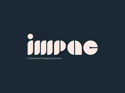 IMPAC Logotype branding custom type logo logotype packaging printing shapes typography wordmark