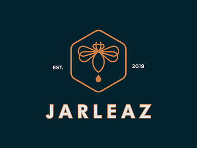 Jarleaz | Logomark badge bee brand honey icon lineart logo mark minimal symbol