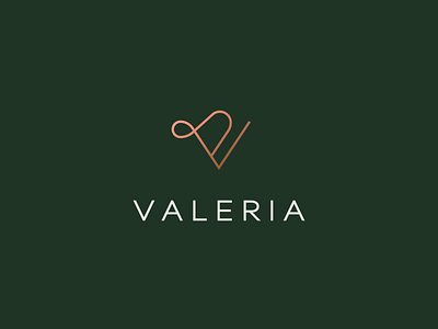 Valeria | Logo Design elegant feminine icon lettermark logomark mark modern monogram sharp swimwear symbol v vector women