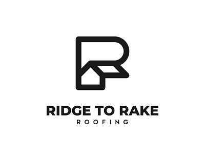 Ridge to Rake | Logo Design bold brand brand identity creative icon lettermark logo mark r repairs roofing smart strong symbol typography