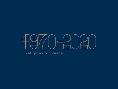 1970-2020 | Numerical Typography anniversary customized elegant logo logotype minimal numbers numerical typography peace religion thin typography