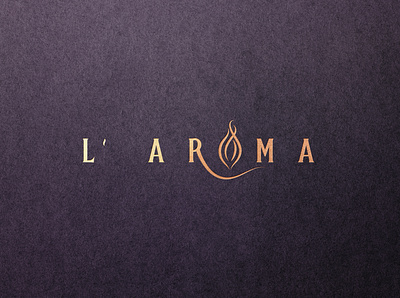 L' Aroma | Wordmark bean brand brand identity cacao cake creative flow icon illustration logo logomark logotype mark shop steam sweet house symbol typography vector wordmark