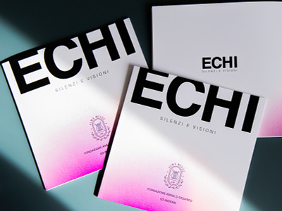 Echi - Art catalogue art art calaogue artist blue orange book book design branding catalogue editorial logo simone checchia