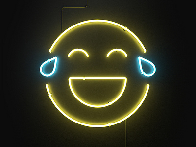 Selfie Icon (Joy) 3d aforox c4d design emoji icon joy neon octane render yolo yoloapp