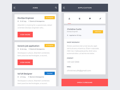 Atlantbh app applicant clean design ios jobs ui user experience user interface ux