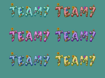 Pixel art merch design for gaming organisation 'Team 7'