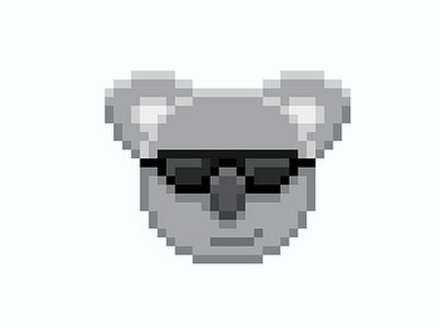 Pixel art koala Twitch emote for Vixtori
