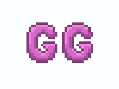 Pixel art GG Twitch emote for LRNDesigns art emote emotes game gg good illustration pixel