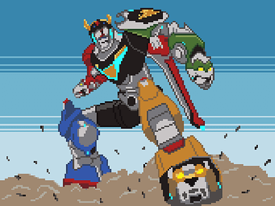 Pixel Art: Voltron Legendary Defender