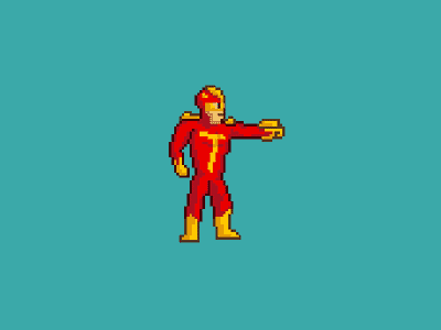 Pixel Art: Turbo Man christmas toy pixelart super hero