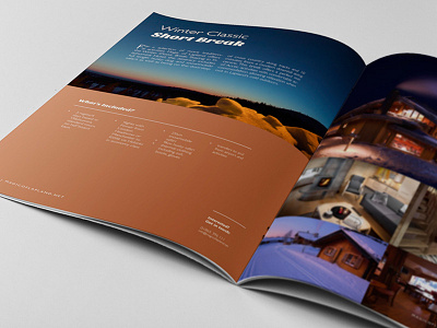 Arctic Breaks Brochure adventure brochure deer grid indesign lapland luxury print snow sunset upmarket winter