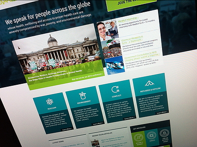 Homepage Visuals bold bright charity design homepage professional scientific website