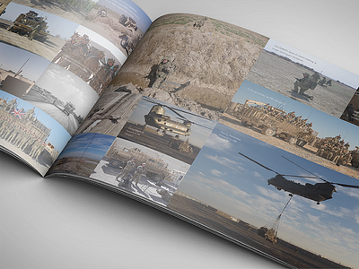 Photo Book Design Close Up afghanistan album army design grid helicopter military photo book photos print soldier spread