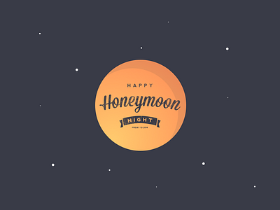 Honey Moon Night Friday 13 13 dark flat friday happy honey moon night planet space typography