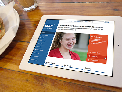 RNC iPad Mock Up accessibility blind bright college contrast homepage ipad mockup national royal