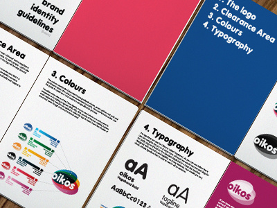 Oikos brand bright colourful guidelines oikos