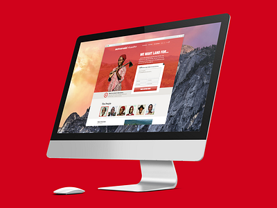 ActionAid #LandFor Campaign Website campaign charity design home homepage page photo red ui ux web website