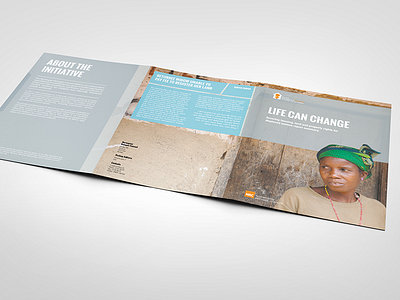 Norwegian Refugee Council Report Summary a4 brochure fold mock up norway refugee report tri