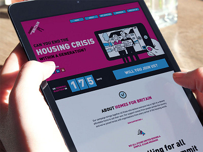 Homes For Britain Campaign campaign design flat illustrations modern parallax responsive uk web website