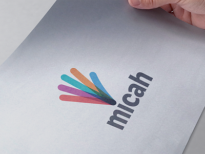 Logo Design a4 brand colours hand identity logo micah mock up print visual