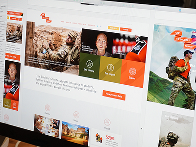 The Soldiers' Charity Design 1 asksanik charity design homepage landing page layout soldiers ui user interface ux web