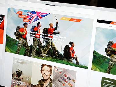 The Soldiers' Charity Design 2 asksanik charity design homepage landing page layout soldiers ui user interface ux web