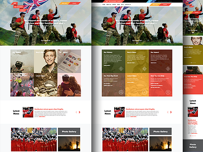 Landing Hover Mobile Shots asksanik charity design homepage landing page layout soldiers ui user interface ux web