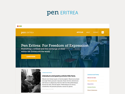 Pen Eritrea asksanik blueprint design nonprofit ui ux web website wireframe