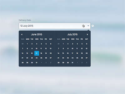 Calendar UI app asksanik calendar date dropdown field flat form ia ui ux web