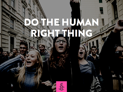 Do the Human Right Thing! amnesty asksnaik campaign charity handsup human international right ui ux website