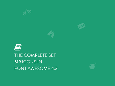 The Complete Set 519 Icons In Font Awesome 4.3 for Sketch 4.3 519 awesome blue and yellow design font icon icons set sketch