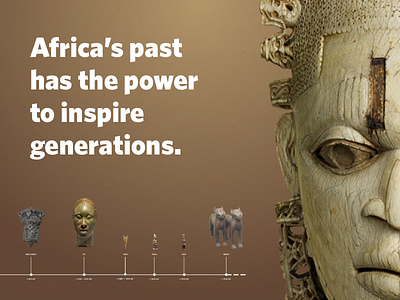 Nigerian Timeline africa artefact blue and yellow design design handsup mask museum photos ui ux web website