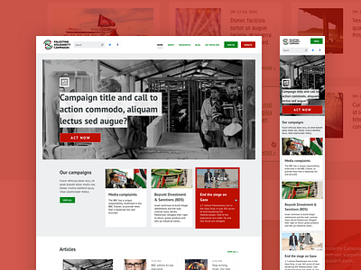 The Palestine Solidarity Campaign Website Redesign