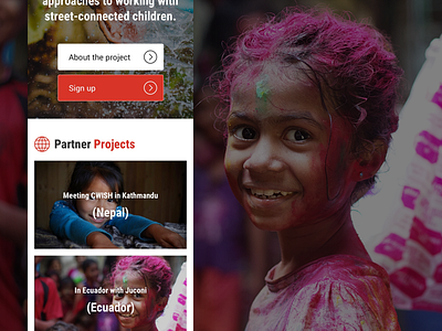 Children Charity Website Design abuse blue and yellow design children design desktop hands up mobile ui ux website xd