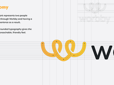 Logo Branding Anatomy blue and yellow design brand design guide identity logo presentation style visual worbby