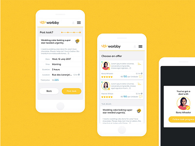 Worbby Web App UI Design - Post a Task User Flow 2