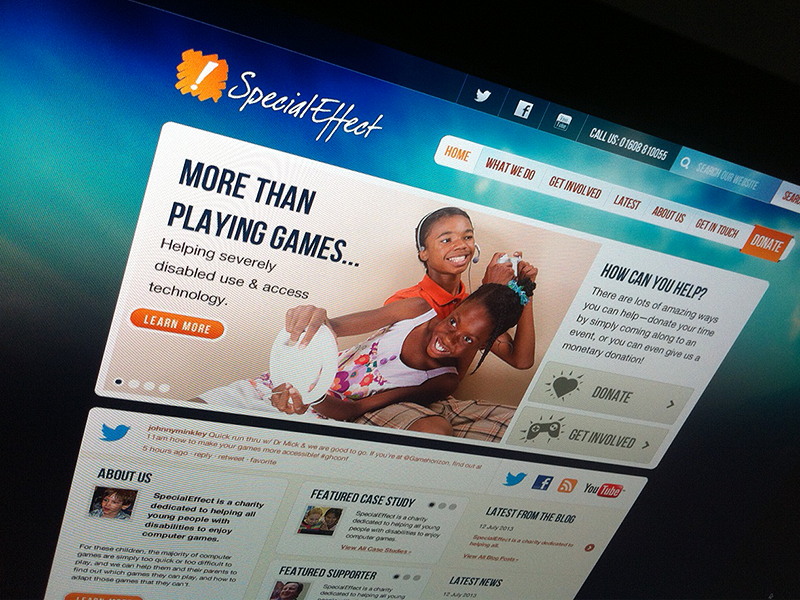 Special Effect Charity site Visual by Sasha Lantukh on Dribbble