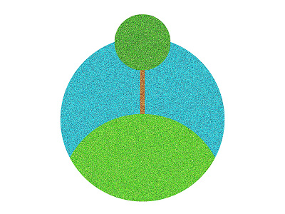 Single Tree at 3:15 P.M digital illustration minamilst minimal sketch sunshine tree