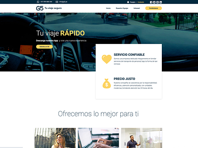 G5 Tu viaje seguro desktop design interaction mobile mobilefirst remisse taxi ui ux user