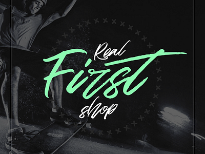 'Real first shop" Logo design logo logotype