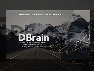 Dbrain start page UI design landing ui uiux webdesign