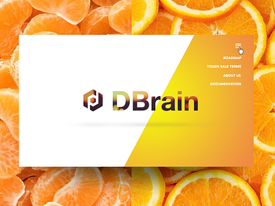 Dbrain start page UI orange ui uidesign webdesign