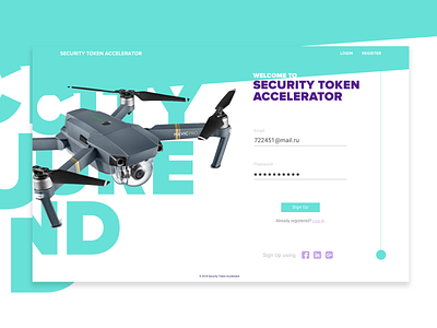 ICO sign up page