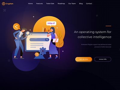 Landing page - ICO app ico landing landing page landing design start page ui ui designer webdesign