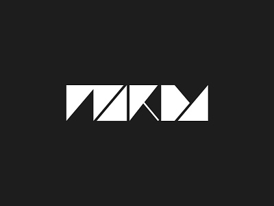 WARDA black branding logo minimalism polygons shapes throwback white